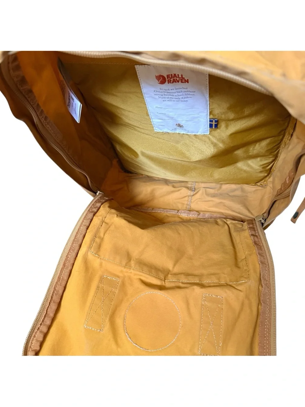 Fjall Raven Kånken Unisex Mustard Yellow Everyday Outdoor Backpack